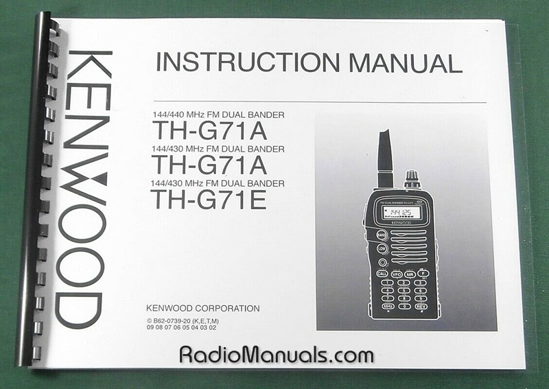 Kenwood TH-G71A/E Instruction Manual - Click Image to Close